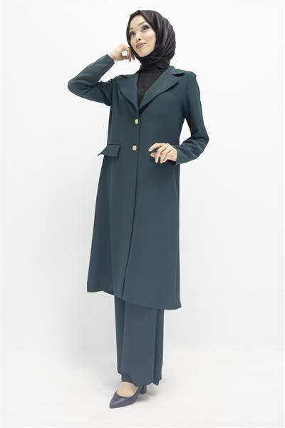 Ottoman Astarsız Blazer Takım Zümrüt OTW2043