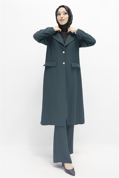 Ottoman Astarsız Blazer Takım Zümrüt OTW2043