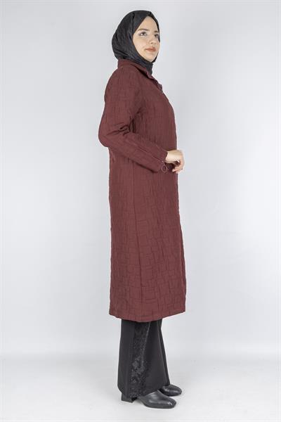 Ottoman Büyük Beden Kapitone Kap Bordo OTW5178-1