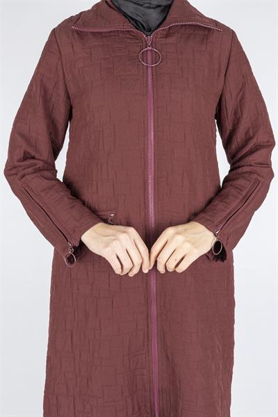 Ottoman Büyük Beden Kapitone Kap Bordo OTW5178-1