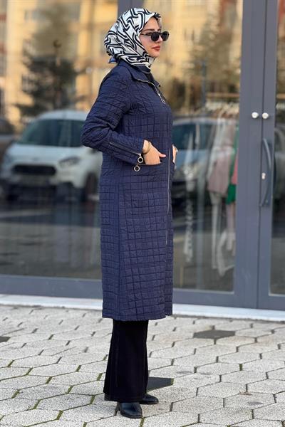 Ottoman Büyük Beden Kapitone Kap Lacivert OTW5178