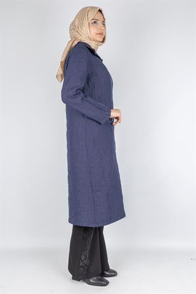 Ottoman Büyük Beden Kapitone Kap Lacivert OTW5178-1