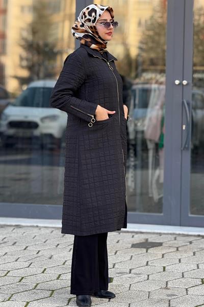 Ottoman Büyük Beden Kapitone Kap Siyah OTW5178