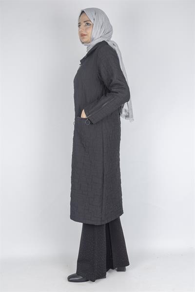 Ottoman Büyük Beden Kapitone Kap Siyah OTW5178