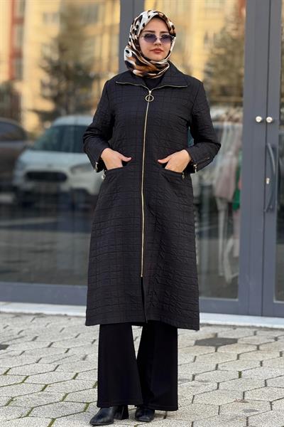 Ottoman Büyük Beden Kapitone Kap Siyah OTW5178