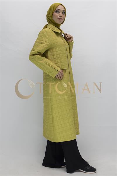 Ottoman Büyük Beden Kapitone Kap Yeşil OTW5178