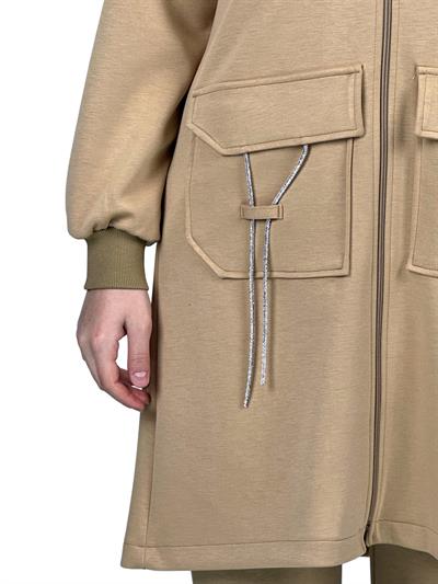 Ottoman Büyük Beden Pantolonlu Takım Capuccino OTW2100