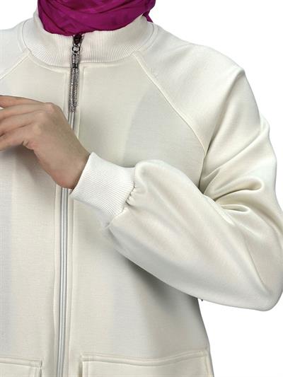 Ottoman Büyük Beden Pantolonlu Takım Ekru OTW2100