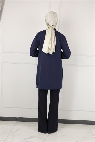 Ottoman Büyük Beden Tunik Lacivert OTW2126