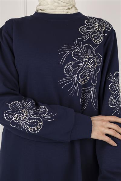 Ottoman Büyük Beden Tunik Lacivert OTW2126