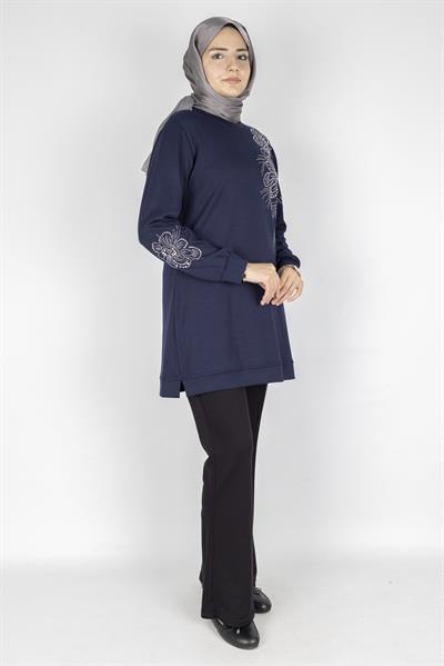 Ottoman Büyük Beden Tunik Lacivert OTW2126