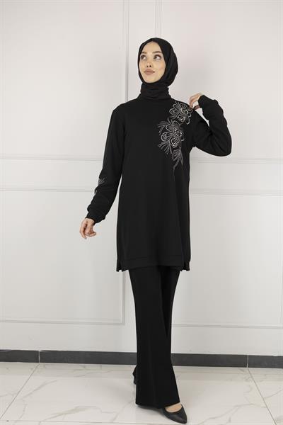Ottoman Büyük Beden Tunik Siyah OTW2126