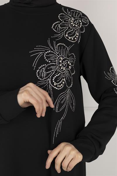 Ottoman Büyük Beden Tunik Siyah OTW2126