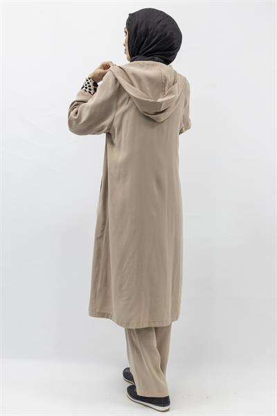 Ottoman Büyük Beden Üçlü Takım Camel OTW25143