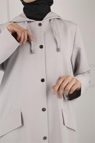 OTTOMAN Kapüşonlu Spor Kap Gri OTW5179