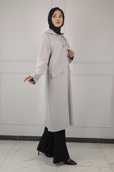 OTTOMAN Kapüşonlu Spor Kap Gri OTW5179