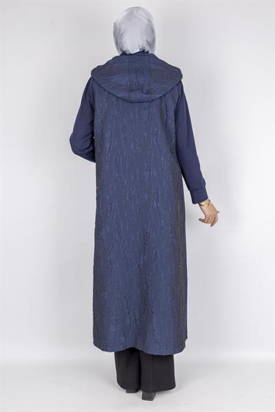 OTW1579 Şık Simli Tesettür Kap Lacivert