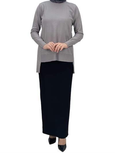OTW1666 Merserize Triko Bluz Gri