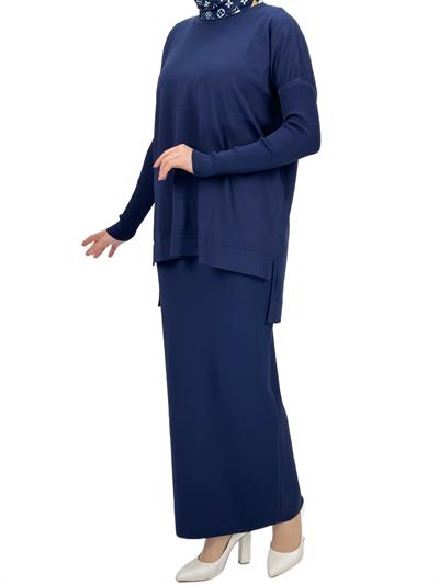 OTW1929 Merserize Triko Bluz Lacivert