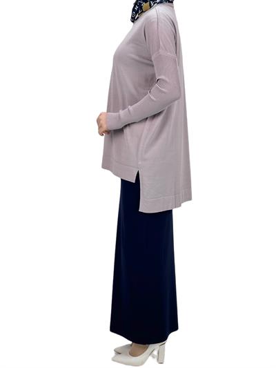 OTW1929 Merserize Triko Bluz Pudra