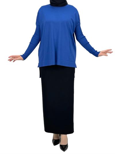 OTW1929 Merserize Triko Bluz Saks