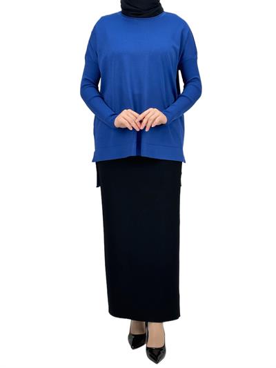 OTW1929 Merserize Triko Bluz Saks
