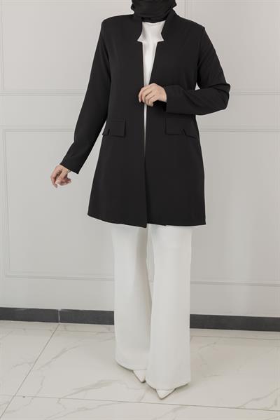 OTW5180 OTTOMAN ASTARSIZ BLAZER CEKET Siyah