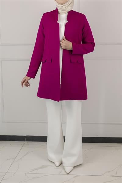OTW5180 OTTOMAN ASTARSIZ BLAZER CEKET Fuşya
