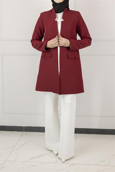 OTW5180 OTTOMAN ASTARSIZ BLAZER CEKET Bordo