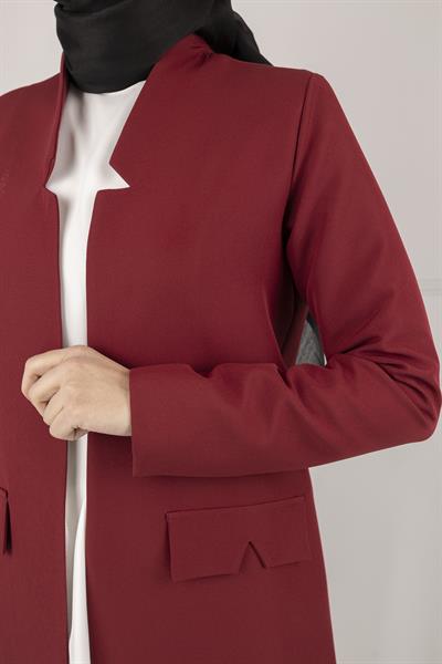 OTW5180 OTTOMAN ASTARSIZ BLAZER CEKET Bordo
