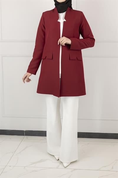 OTW5180 OTTOMAN ASTARSIZ BLAZER CEKET Bordo
