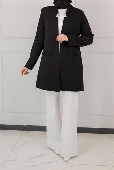OTW5180 OTTOMAN ASTARSIZ BLAZER CEKET Siyah