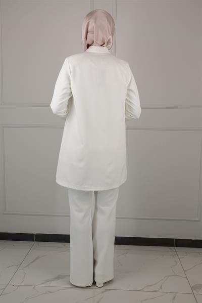 OTW5180 OTTOMAN ASTARSIZ BLAZER CEKET Ekru