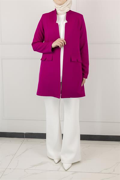 OTW5180 OTTOMAN ASTARSIZ BLAZER CEKET Fuşya