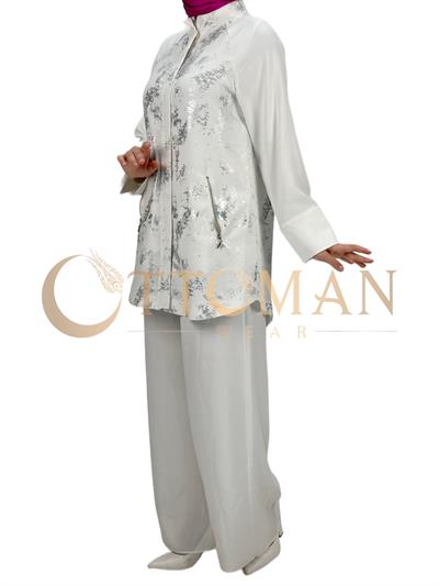 Pantolonlu Takım Ekru OTW8397