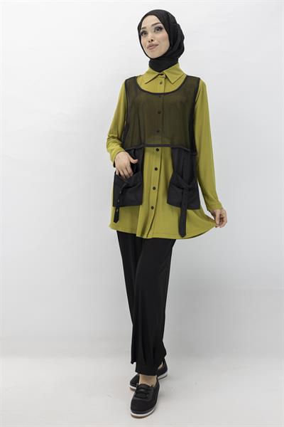 Pantolonlu Takım Fıstık Yeşili OTW42857