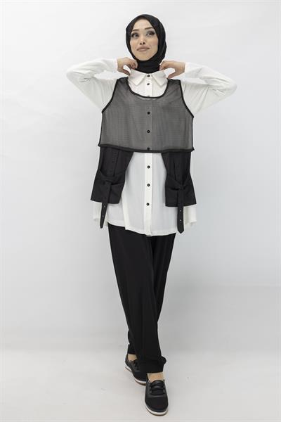 Pantolonlu Takım Krem OTW42857