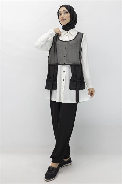 Pantolonlu Takım Krem OTW42857