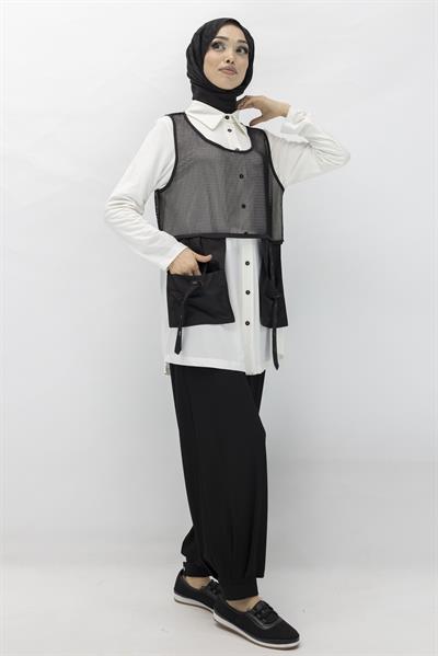 Pantolonlu Takım Krem OTW42857