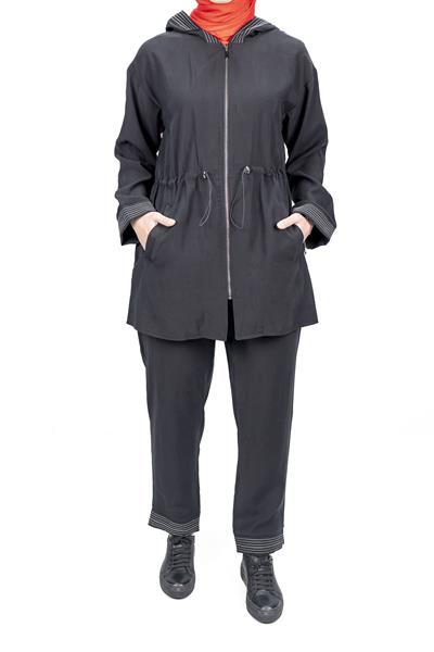 Pantolonlu Takım Siyah OTW8490