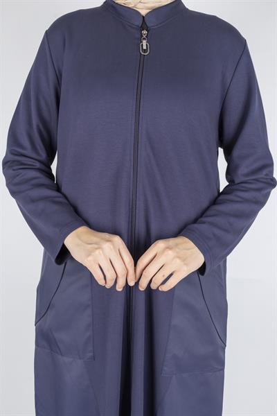 Paraşüt Detaylı Fermuarlı Oysho Kap Lacivert OTW316