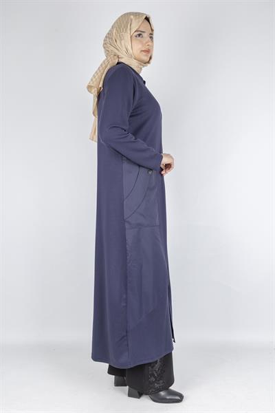 Paraşüt Detaylı Fermuarlı Oysho Kap Lacivert OTW316