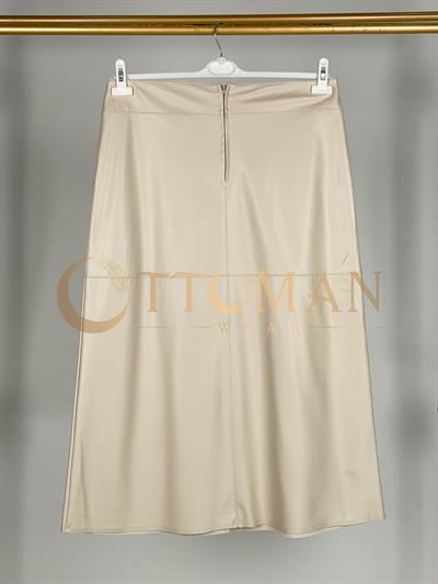 Parçalı Deri Etek Taş OTW5268