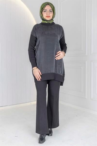 Rayon Kol İpek Qupra Tunik Siyah OTW287