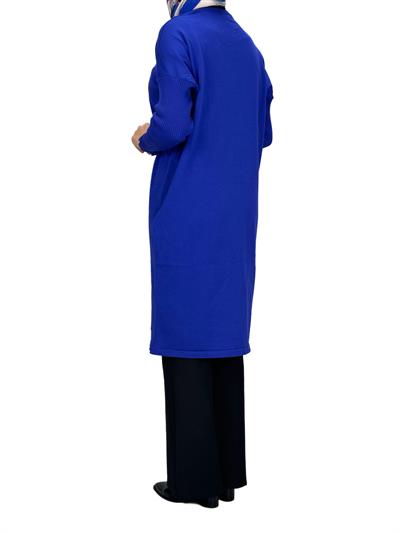 Rayon Kollu Merserize Triko Tunik Saks OTW118