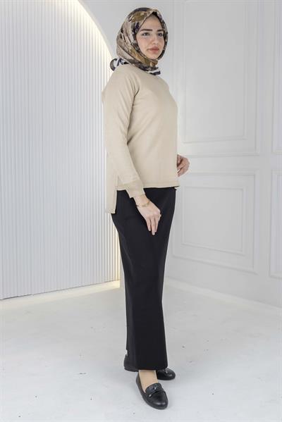 Rayonsuz Merserize Triko Tunik Bej OTW122