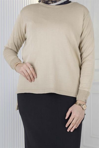 Rayonsuz Merserize Triko Tunik Bej OTW122