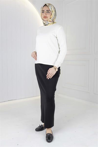 Rayonsuz Merserize Triko Tunik Ekru OTW122