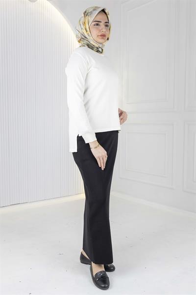 Rayonsuz Merserize Triko Tunik Ekru OTW122