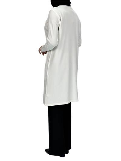 Rayonsuz Merserize Triko Tunik Ekru OTW118